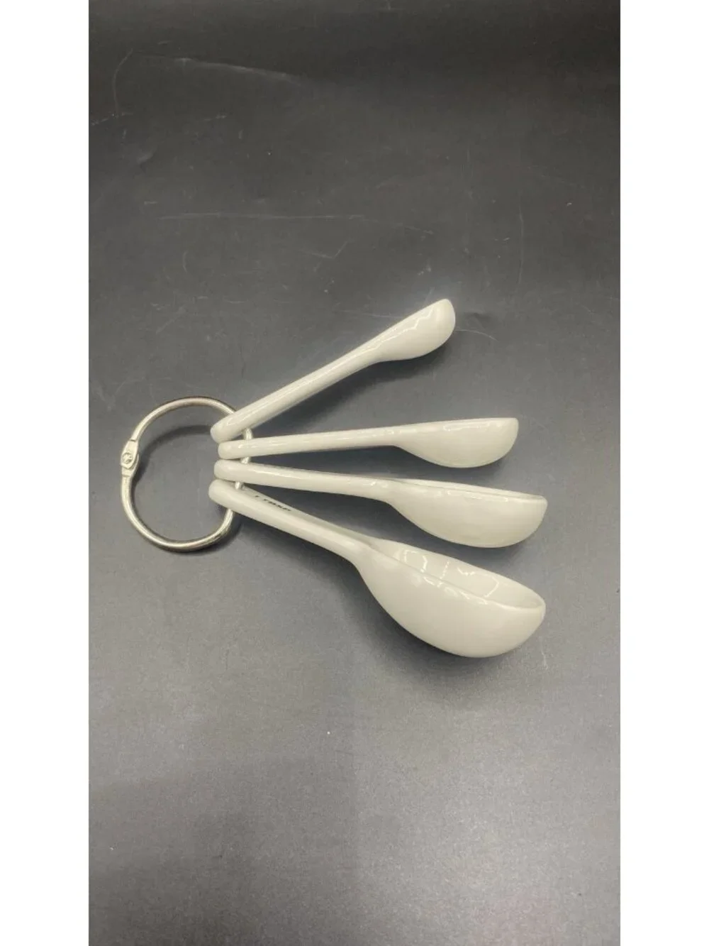 Halloween Skeleton Skull Ceramic Measuring Spoons Set of 4 Spooky Kitchen